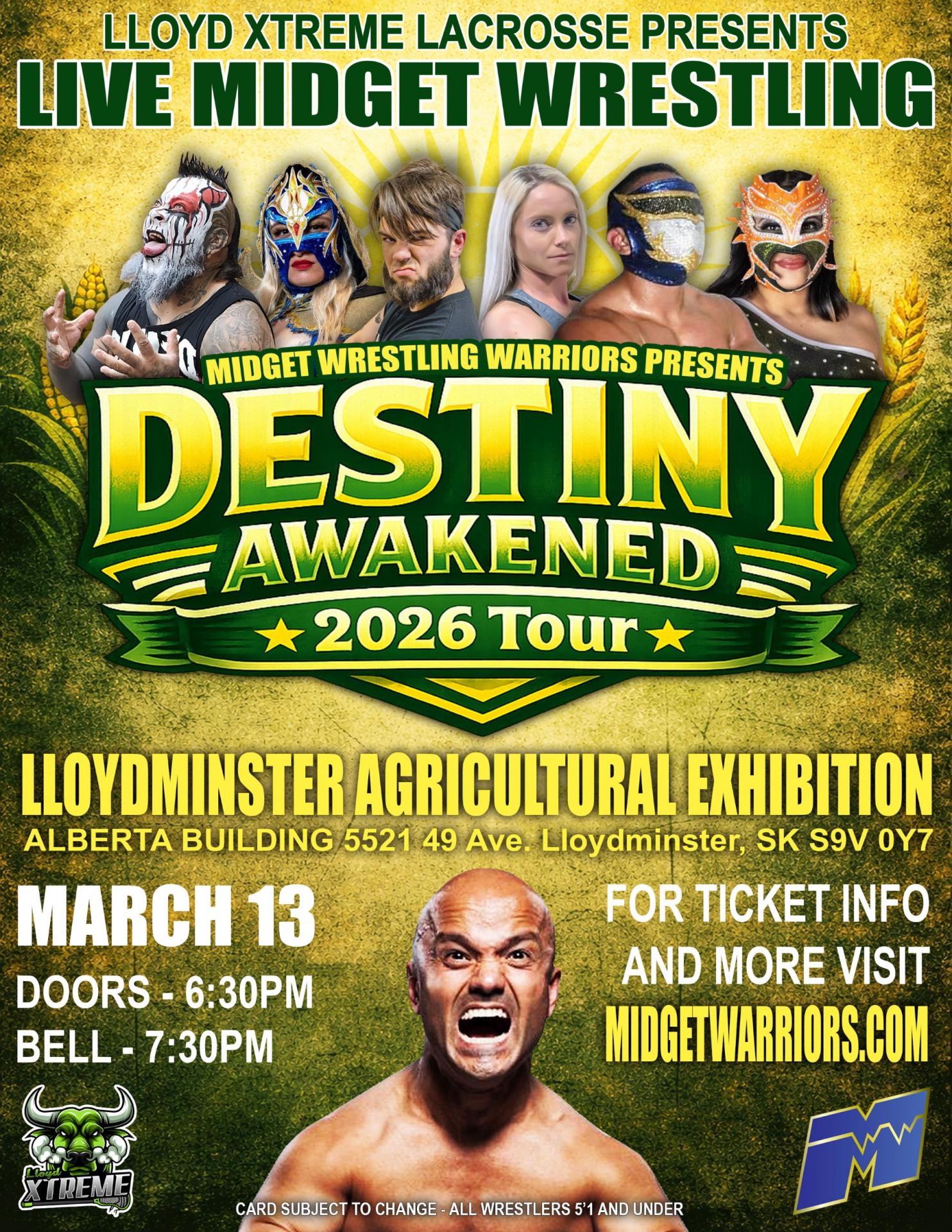 Midget Wrestling Warriors Destiny Awakened 2026 Tour